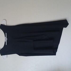 Forever Jade Asymmetrical Beautiful Black Tank Top Blouse Womans Size Small